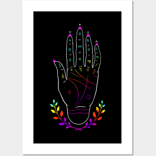 Palmistry hand Posters and Art